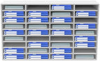 36 Slot Mail Sorter Organizer, Wood Literature Organizer Student Mailbox for Classroom, Desktop File Paper Storage Rack for Office Home School - 39.4" L×11.8”W×24“H (White, 36-Compartment) by Unknown