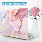 Mektron Case for 13.8" Microsoft Surface Laptop 8/7 (2026/2024) Surface Laptop 13.8 Inch Cover Fits Model 2036, Keyboard Cover +Screen Protector +Dust Plugs, Pink Marble - Image 7