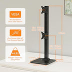 Suptek Dual Monitor Stand with Base for Two 13-36" Screen - Image 2