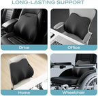 Skechers Lumbar Pillow Premium Gel & Memory Foam, Lumbar Support Pillow for Office,Chair Lower Back Pain Relief Lumbar Pillow,Ergonomic Back Support Pillow for Office Chair,Car,Home,Travel,Black - Image 6