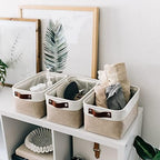 OrganiHaus 12x8in Canvas Storage Baskets, 6 Pack - Fabric Bins for Shelves - Image 4