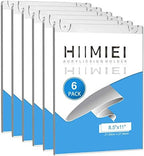 HIIMIEI Wall Mount Acrylic Sign Holder 8.5'' x 11'', Clear Plexi Door Sign Holder Document Holder Plastic Picture Frames with All Mounting Accessories(6 Pack) by HIIMIEI