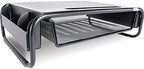 Allsop 32166 Metal Art Organizer 5 Riser Monitor Stand with Drawer and Side Caddies, Black - Image 3