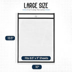 Essex Wares - 30 Pack, Black Dry Erase Pockets, 10" Wide x 13.5" Tall - Image 2