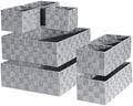 Set of 7 Nested Woven Cube Baskets, Drawer Organizers in Multi-sizes by ORGMASTER