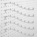 Yaocom 20 Pcs Peg Board Waterfall Hook Shelving Hooks Metal 7 Station Pegboard Display Wall Hangers Face Out Fit 1/4" for Garage Kitchen Store(Silver) by Yaocom
