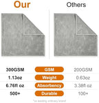 Microfiber Cleaning Cloth,300GSM 64 Pack 12.8" x 12.8" Gray - Image 3
