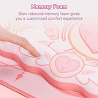GeekShare Kawaii Mouse Pad Wrist Rest Support Set - Non-Slip Rubber Base Desk Mat and Memory Foam Wrist Rest for Keyboard and Mouse,Perfect for Gaming,or Home Office Work - Star Wings Series - Image 3