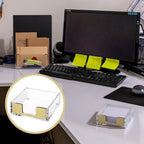 2 Pcs Acrylic Gold Office Desk Accessories Gold Sticky Note Holder - Image 6