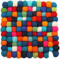 Wool Felt Woven Cup Mats Coasters Set Handmade Table Protector Cute Desk Pads by Unknown