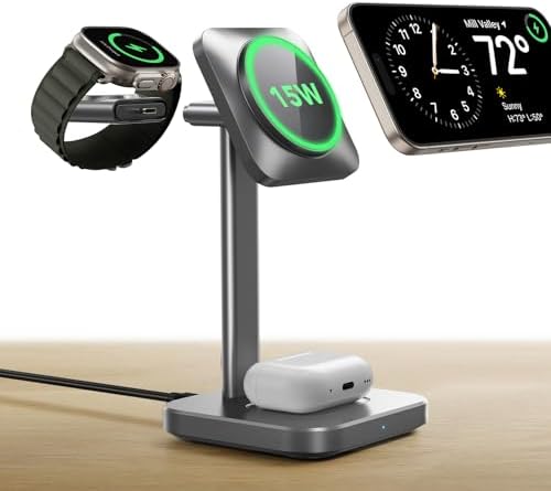 ESR 3 in 1 Wireless Charging Station, Magsafe Charger for iPhone 17-12 by ESR