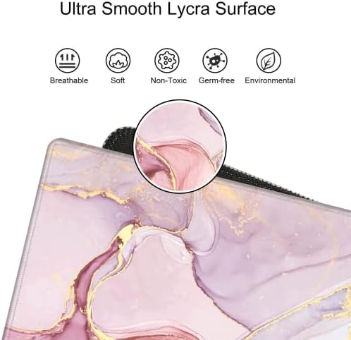 Gaming Mouse Pad Giant 48x24 Desk Mat Oversized Large Mousepad Jumbo Huge Desk Pad Pink Marble Protector Mat XXXL Non Slip Computer Mat for Wireless Desktop Work - Image 5