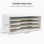 Yumkfoi 12x18 Construction Paper Organizer, 4-Tiers Paper Storage Shelf - Image 2