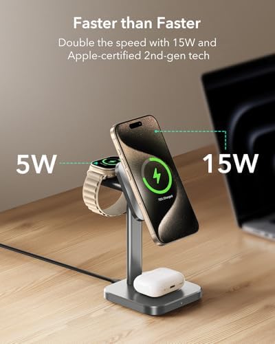 ESR 3 in 1 Wireless Charging Station, Magsafe Charger for iPhone 17-12 - Image 2