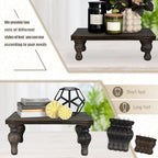 MAONAME Decorative Wood Display Risers, Washed Black Wooden Pedestal Stand - Image 4