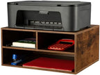 EMERIT Printer Stand Shelf with Storage Wood Desk Paper Organizer for Home/Office, Printer Riser, 2 Tier by eMeritDirect
