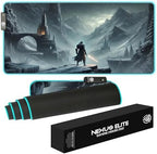 Gaming Mouse Pad - Desk Mat Gaming Mouse Pad, 90x40 Medium Extra Large Extended Big Long Huge XL XXL and XXXL RGB LED Light Mousepad for a Computer, PC Mats Mousepads Frostblade Warrior by NexusElite