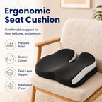 Memory Foam Ergonomic Seat Cushion for Office Chairs Pain Relief - Image 2