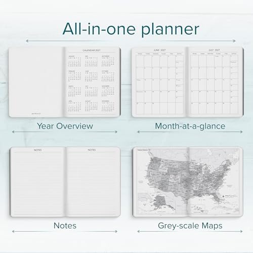 Harbor Large Weekly Monthly Planner 2026-2027 Cambridge Flamingo - Image 3