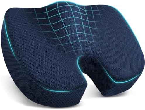TushGuard Seat Cushion, Memory Foam Office Chair Cushion - Blue, Large by TushGuardSeatCushonsPillows