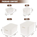ANMINY White Plastic Storage Bins Baskets with Lids, 12-Pack, 2XL+4L+2M+4S - Image 6