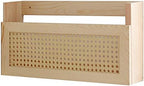 FIRADE Wood Magazine Wall Rack with PE Rattan Grid,Size 17.3" x 4" x 9.4",File Holder For Entryway,Living Room,Waiting Room,Kids’ room,Office - Image 6