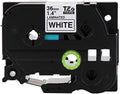 Brother Genuine P-Touch TZE-261 Tape, 1 1/2" (36 mm) Standard Laminated P-Touch Tape, Black on White, Laminated for Indoor or Outdoor Use, Water-Resistant, 26.2 ft (8 m), Single-Pack by Brother