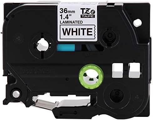 Brother Genuine P-Touch TZE-261 Tape, 1 1/2" (36 mm) Standard Laminated P-Touch Tape, Black on White, Laminated for Indoor or Outdoor Use, Water-Resistant, 26.2 ft (8 m), Single-Pack by Brother