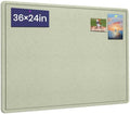 Bulletin Board 36" x 24" Felt Cork Board - Decorative Pin Board, Sage Green by Hrrtyueg