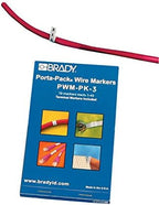 Brady PWM-PK-3 B-500 Matte Repositionable Vinyl Cloth, Black On White Color Porta-Pack Number Wire Markers, Legend "1 Thru 45" - Image 3