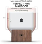 SAMDI Laptop Stand Wood, Wooden Cooling Computer Holder, Notebooks Desktop Mount for MacBook Air, Pro 13 15, iPad Pro 12.9, Dell XPS, Surface, Chromebook 11 to 17 (Walnut) - Image 5