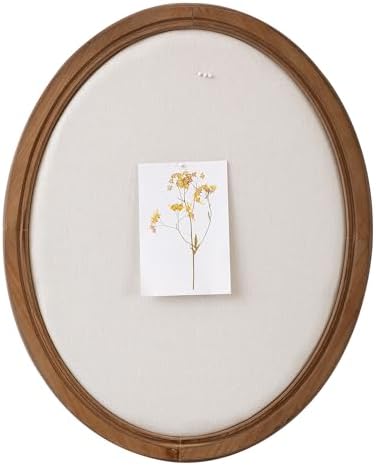 SOFE Oval Framed Linen Bulletin Board, Unique Fabric Pin Boards 21x17 by SOFE