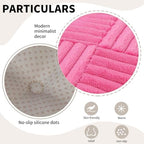 Office Stacking Chair Cushions 4 Pack, Corduroy High Density Foam Kitchen Seat Cushions with Ties, Square 17" x 17" Indoor Non-Slip Dining Chair Pads, Pink, 4pcs - Image 6