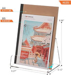HeZone Acrylic Brochure Holder 8x9 Inch,Clear Pamphlet Holder Display Stand for Trifold 8&9&11 Inch Flyers,Pamphlets,Booklets,Menu,Leaflets for Office,Home,Store,2 Pack,A4 - Image 2