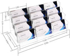 Vevitts Business Acrylic Card Holder Display for Desk, 12 Slots 4 Tiers Multiple-Clear Acrylic Business Card Stand Set, Holds Approximately 600 Cards - Image 2