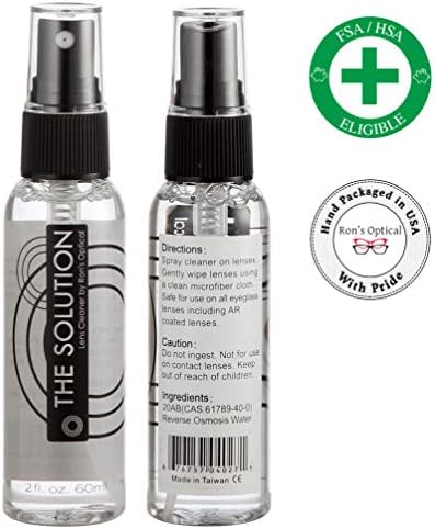 The Solution Lens Cleaner Spray | 8-2oz Alcohol Free Eyeglass Lens Cleaning Spray & 4 Microfiber Cleaning Cloth for Glasses, Lens, Screens - Image 5