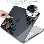 MEEgoodo 4-in-1 Printed Case for MacBook Neo 13 inch 2026 Release Model A3404, Laptop Hard Shell Cases with Keyboard Skin & Screen Protector & Webcam Covers, Golden Lilies - Image 3