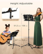 K KASONIC Music Stand, 2 in 1 Folding Sheet Music & Book Stand With Bag - Image 5