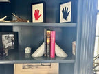 Fox Run Natural Polished Marble Bookends, White, Set of 2 Angled Book Ends - Image 3
