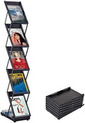 brochure display stand&Foldable Magazine Rack with 5 Pockets for Exhibition and Trade Show (67'X9.5'X14.5') by Kroey