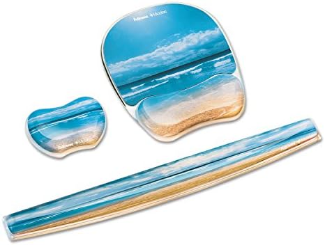 Fellowes Photo Gel Keyboard Wrist Rest with Microban – Sandy Beach, Multicolor - Image 2