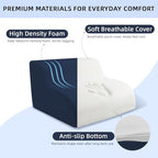 Foot Rest for Under Desk at Work,2-Tier Footrest with Handle Navy - Image 3