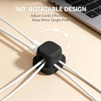 Rotatable Cord Holder for Nightstand 360° Magnetic Cable Clips - Image 3