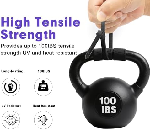 Zip Ties, RAZCC 1200pcs Black Cable Zip Ties 12 Inch, Heavy Duty Plastic Wire Ties with 100lb Tensile Strength, Self-Locking Black Nylon Tie Wraps for Indoor and Outdoor - Image 3