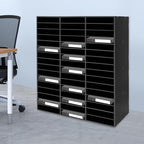 Literature Organizer,48 Slots Compartments Desktop File Sorter,Student Mailbox for Classroom, Paper Storage Cabinet with Removable Dividers, for Office Home School (48Slots-A) - Image 3