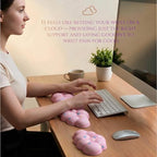 Cloud Wrist Rest Set for Keyboard & Mouse. Silky Fabric Surface - Image 2