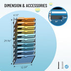 SUPEASY 10-Tier Hanging Wall File Organizer with Hooks, 2 Pack - Image 3