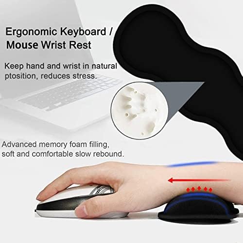 Large Gaming Mouse Pad, Keyboard Wrist Rest pad + Mouse Wrist pad + Coaster Set Extended Waterproof Non-Slip Table mat Suitable for Home Office Learning Games - Sunflower and Sloth - Image 7