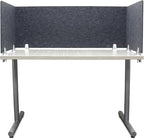 OBEX Panel Desk Mounted PET Privacy Screen, 24" x 42", Shadow by OBEX