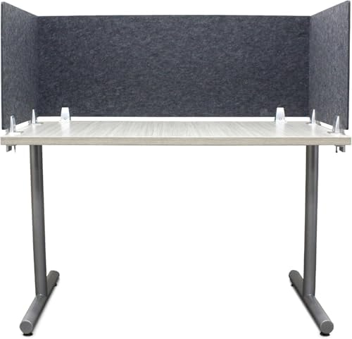 OBEX Panel Desk Mounted PET Privacy Screen, 24" x 24", Shadow by OBEX